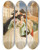 Triptych art skateboard deck of Vittorio Emanuele Bressanin Karneval In Venedig by Vittorio Emanuele Bressanin (1860-1941)