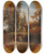 Triptych art skateboard deck of Franoisauguste Ravier La Source by Franois-Auguste Ravier (1814-1895)