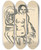 Triptych art skateboard deck of Mikul Galanda Ena A Socha by Mikulas Galanda (1895-1938)