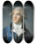 Triptych art skateboard deck of Joseph Boze Portrait Prsum De Barnave by Joseph Boze (1744-1826)