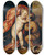 Triptych art skateboard deck of Anthony Van Dyck The Infants Christ And Saint John The Baptist by Anthony Van Dyck (1599-1641)