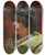 Triptych art skateboard deck of Konstantin Egorovich Makovsky Portrait Of A Young Girl by Konstantin Egorovich Makovsky (1839-1915)