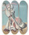 Triptych art skateboard deck of Cyprin Majernk Massacre Of The Innocents by Cyprian Majernik (1909-1945)