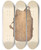 Triptych art skateboard deck of American 20Th Century Iron Breast Plate by American 20Th Century