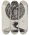 Triptych art skateboard deck of Frances Lichten Pa German Butter Stamp by Frances Lichten (1889-1961)