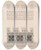 Triptych art skateboard deck of John Thomas Smith Geometrical Construction Of The Freeze And Battlements In The House Of Commons by John Thomas Smith (1766-1833)
