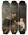 Triptych art skateboard deck of Jacob Van Loo Bacchus Andariadne_1 by Jacob Van Loo (1614-1670)