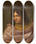 Triptych art skateboard deck of Michaelina Wautier Portrait Of A Young Man by Michaelina Wautier (1604-1689)