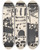 Triptych art skateboard deck of Wassily Kandinsky Klnge Pl22 by Wassily Kandinsky (1866-1944)