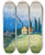 Triptych art skateboard deck of Karl Wiener Komposition Aus Pflaster Und Wiese Ix by Karl Wiener (1901-1949)