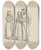 Triptych art skateboard deck of Wilhelm Marstrand Soldatens Moder Mder En Bekendt by Wilhelm Marstrand (1810-1873)