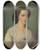 Triptych art skateboard deck of Augusto Tominz Caroline Von Stalitz Geb Petke by Augusto Tominz (1818-1883)