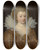 Triptych art skateboard deck of Jan Anthonisz Van Ravesteyn Portrait Of Catharina Belgica by Jan Anthonisz Van Ravesteyn (1570-1657)