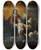 Triptych art skateboard deck of Bartolom Estebn Murillo The Infant Christ Distributing Bread To The Pilgrims by Bartolome Esteban Murillo (1617-1682)