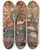Triptych art skateboard deck of Frances Hodgkins Market At Concarneau From A Window Of The Hotel Des Voyageurs by Frances Hodgkins (1869-1947)