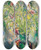 Triptych art skateboard deck of Alfred Henry Maurer Flowers In A Vase by Alfred Henry Maurer (1868-1932)