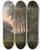 Triptych art skateboard deck of Oscar Trn Wooded Landscape With Figure by Oscar Torna (1842-1894)