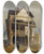 Triptych art skateboard deck of John Sell Cotman Ruined House by John Sell Cotman (1782-1842)