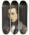 Triptych art skateboard deck of Jeanfranois Millet Portrait De Jeune Homme Portrait Of A Young Man by Jean-Franois Millet (1814-1875)