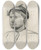 Triptych art skateboard deck of Isaac Israls Hoofd Van Een Man Portret by Isaac Israels (1865-1934)