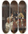 Triptych art skateboard deck of Jan Steen Ascagnes And Lucelle The Music Lesson by Jan Steen (1626-1679)