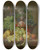 Triptych art skateboard deck of Anthony Oberman Still Life With Fruit In A Terracotta Dish by Anthony Oberman (1781-1845)