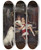 Triptych art skateboard deck of Albert Edelfelt Michael And Xenia Children Of The Emperor Alexander Iii by Albert Edelfelt (1854-1905)