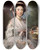 Triptych art skateboard deck of George Knapton Lucy Ebberton by George Knapton (1698-1778)