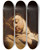 Triptych art skateboard deck of Domenico Maggiotto Saint Teresa Of Vila Contemplating The Cross by Domenico Maggiotto (1713-1794)