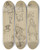 Triptych art skateboard deck of Marius Bauer Figuren In Kostuums Uit 15171520 by Marius Bauer (1867-1932)