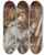 Triptych art skateboard deck of Pierreauguste Renoir Le Petit Peintre Claude Renoir by Pierre-Auguste Renoir (1841-1919)
