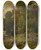 Triptych art skateboard deck of Charles Emile Jacque Shepherd In A Field With His Flock by Charles Emile Jacque (1813-1894)