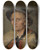 Triptych art skateboard deck of Tadeusz Ajdukiewicz Portrait Of A Highlander by Tadeusz Ajdukiewicz (1852-1916)