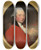 Triptych art skateboard deck of Gilbert Stuart Portrait Of Sir William Molesworth 6Th Bt 17581798 by Gilbert Stuart (1755-1828)