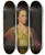 Triptych art skateboard deck of George Romney Portrait Of Frances Alicia Bennet B 1749 by George Romney (1734-1802)