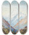 Triptych art skateboard deck of William Mathew Hodgkins Mount Cook by William Mathew Hodgkins (1833-1898)