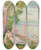 Triptych art skateboard deck of Henri Manguin Composition Trois Baigneuses by Henri Manguin (1874-1949)
