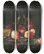 Triptych art skateboard deck of Cornelis De Heem Still Life With Pears Grapes And Plums by Cornelis de Heem (1631-1695)