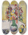 Triptych art skateboard deck of August Macke Still Life With Flowers And Three Apples by August Macke (1887-1914)