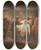 Triptych art skateboard deck of Ary Scheffer The Last Communion Of Saint Louis by Ary Scheffer (1795-1858)