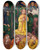 Triptych art skateboard deck of Emile Bernard Yellow Christ by Emile Bernard (1868-1941)
