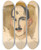 Triptych art skateboard deck of Helene Schjerfbeck The Fencer by Helene Schjerfbeck (1862-1946)