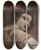 Triptych art skateboard deck of Giovanni Antonio Guardi Head Of A Woman by Giovanni Antonio Guardi (1699-1766)
