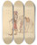 Triptych art skateboard deck of John Richard Coke Smyth Sketches Of Costume Pl112 by John Richard Coke Smyth (1808-1882)
