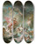 Triptych art skateboard deck of Franois Boucher The Setting Of The Sun by Francois Boucher (1703-1770)