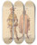 Triptych art skateboard deck of John Richard Coke Smyth Sketches Of Costume Pl071 by John Richard Coke Smyth (1808-1882)