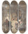 Triptych art skateboard deck of Adriaen Van Ostade Reading The News At The Weavers Cottage by Adriaen Van Ostade (1610-1684)