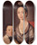 Triptych art skateboard deck of Gilbert Stuart Mrs Aaron Lopez And Her Son Joshua by Gilbert Stuart (1755-1828)