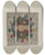 Triptych art skateboard deck of Florence Truelson Friendship Quilt Block_2 by Florence Truelson