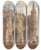 Triptych art skateboard deck of Thomas Shotter Boys The Northwest Porch Of Salisbury Cathedral by Thomas Shotter Boys (1803-1874)